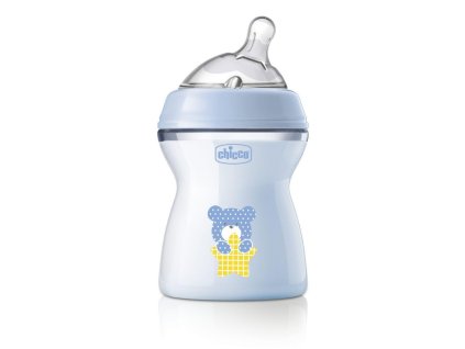 CHICCO Láhev kojenecká antikolik Natural Feeling 250 ml chlapec 2m+