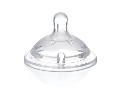 CHICCO Savička na láhev Natural Feeling silikon nastavitelný průtok 4m+ 2 ks