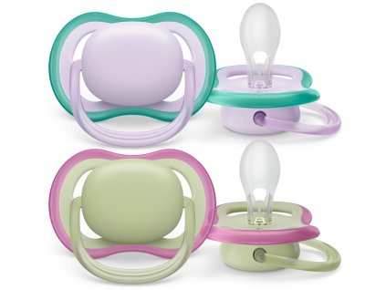 Philips AVENT Šidítko Ultra air neutral 0-6m dívka fialová, 2ks