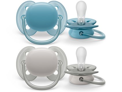 Philips AVENT Šidítko Ultrasoft Premium neutral 6-18m chlapec, 2 ks