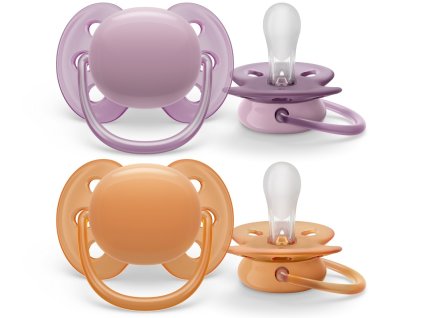 Philips AVENT Šidítko Ultrasoft Premium neutral 6-18m dívka, 2 ks