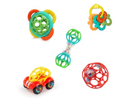 BRIGHT STARTS Hračka Oball set Soothers & Shakers™ 5ks 0m+