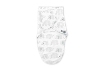 INGENUITY Zavinovačka SwaddleMe™ Ulitka bavlna 1 TOG 0-3m Elephant