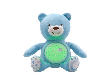 CHICCO Medvídek uspáváček s projektorem a hudbou Baby Bear First Dreams modrá 0m+