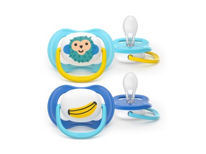 Philips AVENT Šidítko Ultra air obrázek 6-18m chlapec, 2ks