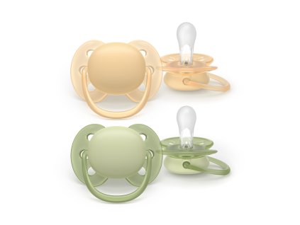 Philips AVENT Šidítko Ultrasoft Premium neutral 6-18m, 2 ks