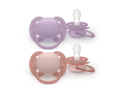 Philips AVENT Šidítko Ultrasoft Premium 6-18m dívka, 2 ks