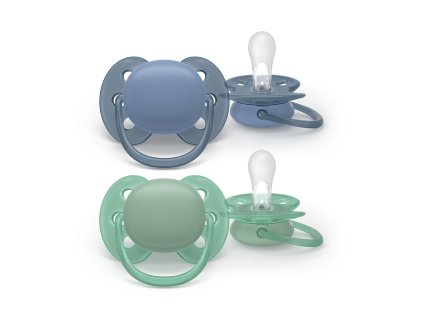 Philips AVENT Šidítko Ultrasoft Premium 6-18m chlapec, 2 ks