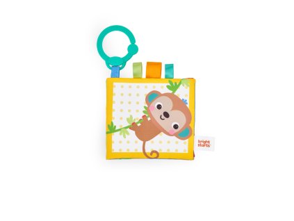 BRIGHT STARTS Knížka senzorická na C kroužku Safari Buddies™ 0m+