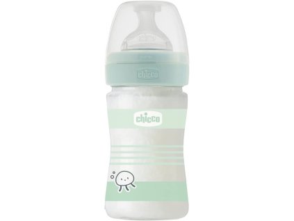 CHICCO Láhev kojenecká sklo Well-being silikon 150 ml uni