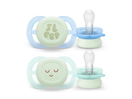 Philips AVENT Šidítko Ultrastart noční 0-2m chlapec, 2 ks