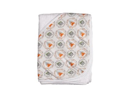 xkko bmb hooded towel 90x90 fox raccoon fold