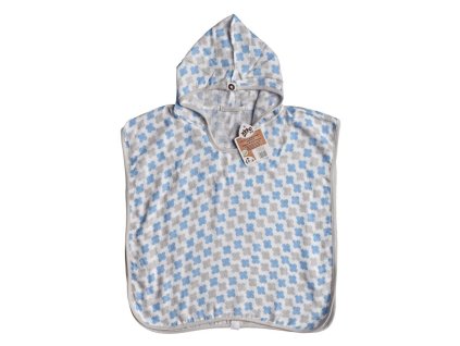 xkko bmb poncho scandinavian baby blue cross m 2