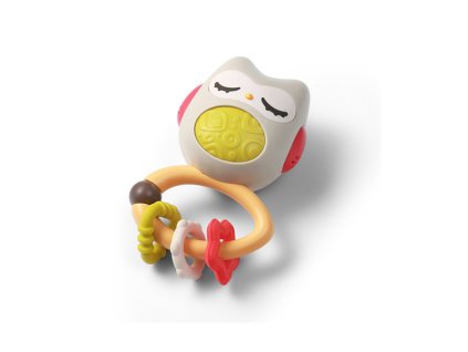 BABYONO Chrastítko s kousátkem 3m+ Owl