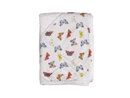 xkko bmb hooded towel 90x90 butterflies fold