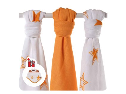 xkko bmb 70x70 orange stars mix gift m