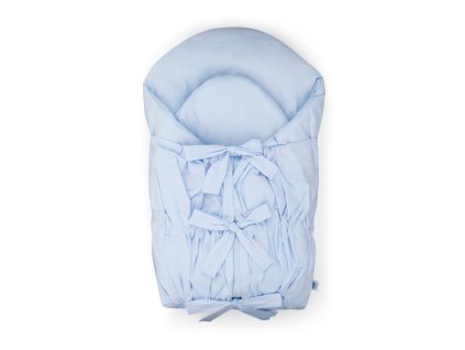 PETITE&MARS Zavinovačka šněrovací Nurse s pevnou kokosovou vložkou Baby Blue 75x75 cm