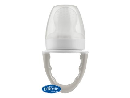 DR.BROWN'S Dudlík na krmení FreshFirsts šedý, 4m+