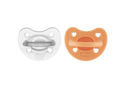 CHICCO Dudlík Physio Luxe orange/gray 6-16m, 2ks