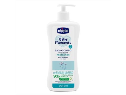 CHICCO Šampon na tělo s dávkovačem Baby Moments Protection 93 % přírodních složek 500 ml