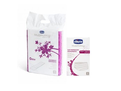 CHICCO Vložky poporodní 30 ks + Elastické kalhotky po porodu 4 ks