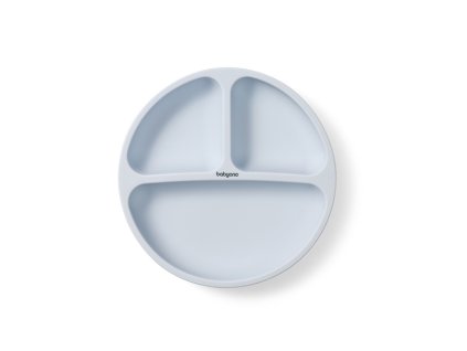 BABYONO Talíř silikonový s přísavkou - blue 6m+