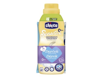 CHICCO Aviváž koncentrovaná Jemný dotek 750 ml + vlhčené ubrousky 72 ks zdarma