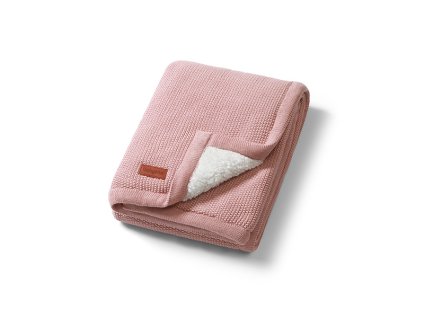 BABYONO Deka bavlněná s fleecovou podšívkou 75 x 100 cm růžová