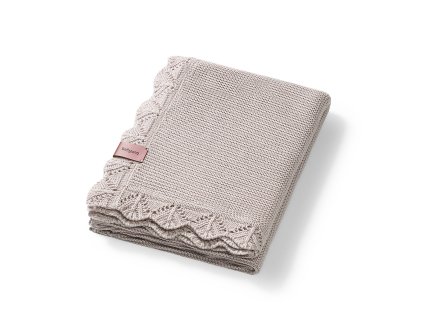 BABYONO Deka pletená bambusová Beige 75 x 100 cm