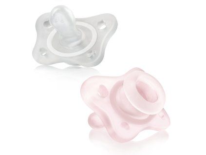 CHICCO Dudlík Physioforma® Mini Soft celosilikonový 0-2m holka 2 ks