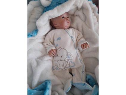 Sametový overal Be Happy / modrý / 48