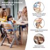 KINDERKRAFT Židlička jídelní Enock Grey