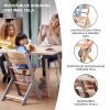 KINDERKRAFT Židlička jídelní Enock Grey