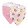 PETITE&MARS Bryndák bandana Luke 2 ks Beige Strawberies&Dusty Rose 3m+