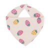PETITE&MARS Bryndák bandana Luke 2 ks Beige Strawberies&Dusty Rose 3m+
