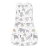 INGENUITY Zavinovačka bavlněná ulitka konvertibilní s volným rukávem TOG 1 SwaddleMe™ Happy Elephant