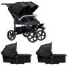 Tfk set duo2 frame 2025 - air chamber wheel + carrycot + seat black