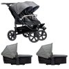 Tfk set duo2 frame 2025 - air chamber wheel + carrycot + seat prem. grey