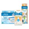 DR.BROWN’S Láhev kojenecká sklo 270ml +Savičky na láhev level-2 2ks +Sáčky na sterilizaci lahví 5ks