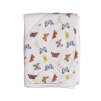 xkko bmb hooded towel 90x90 butterflies fold