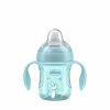 CHICCO Hrneček Transition učicí s držadly teal, 4m+