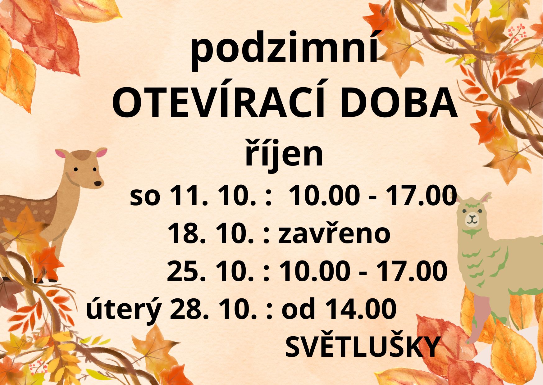 otvíračka prázdniny, uprostřed stránky největší, má přednost