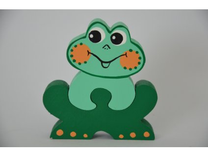 Dřevěné puzzle - žába