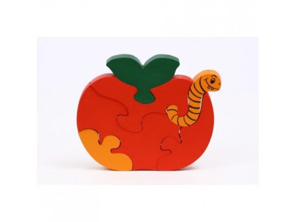 Dřevěné puzzle - jablíčko