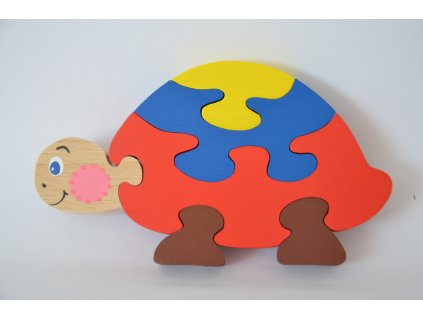 Dřevěné puzzle - želva