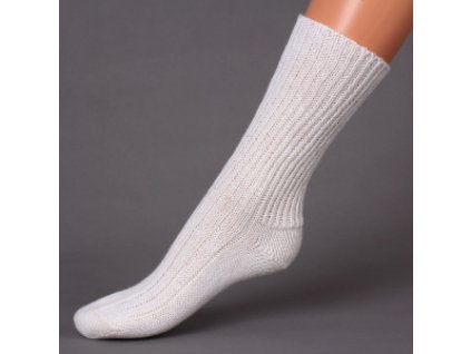 ALICE ponožky ohrnovací lem zdravotní ovčí vlna
