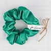 Gumička do vlasů scrunchies - smaragdově zelená