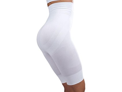 Legíny nad kolena s bambusovým vláknem tvarující, zeštíhlující s vysokým pasem  BAK 04 (Velikost M | Bílá)