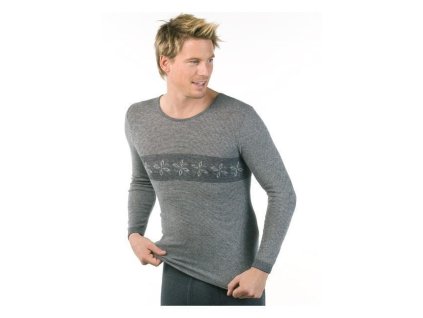 Funkční triko Medima UNISEX s dlouhým rukávem, zimní vzor 1199 (Velikost S | Šedý melír)