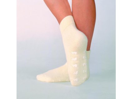 Peters Angora  teplé ponožky s protiskluzem a angorskou vlnou 100243 (Velikost S | Bílá)